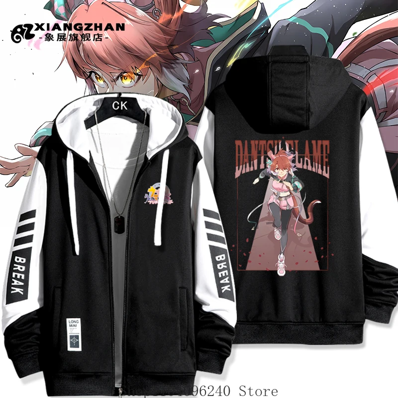 Image of Pretty Derby Dantsu Flame Anime Langarmjacke Unisex Mantel Hoodie Reißverschluss Cooles Kapuzenpullover Top Cosplay Kostüm