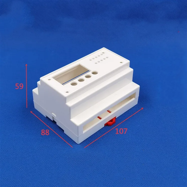 1pcs PLC DIN 35-Rail Instrument Housing Standard Box 4-03-2  88x107x59MM ABS Plastic Shell