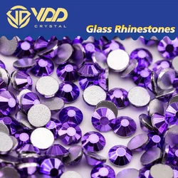 VDD 181 Metallic Violet SS4-SS30 Glass Rhinestones Crystal Flatback Glitter Strass Stones For DIY Crafts Nail Art Accessories