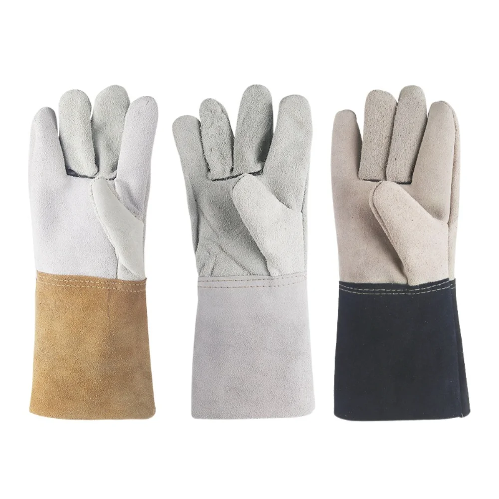 

Professional Heat/Fire Resistant Leather Welding Gloves Lengthened Anti-bee Garden Work Gloves Thickened BBQ Beekeeping Gloves