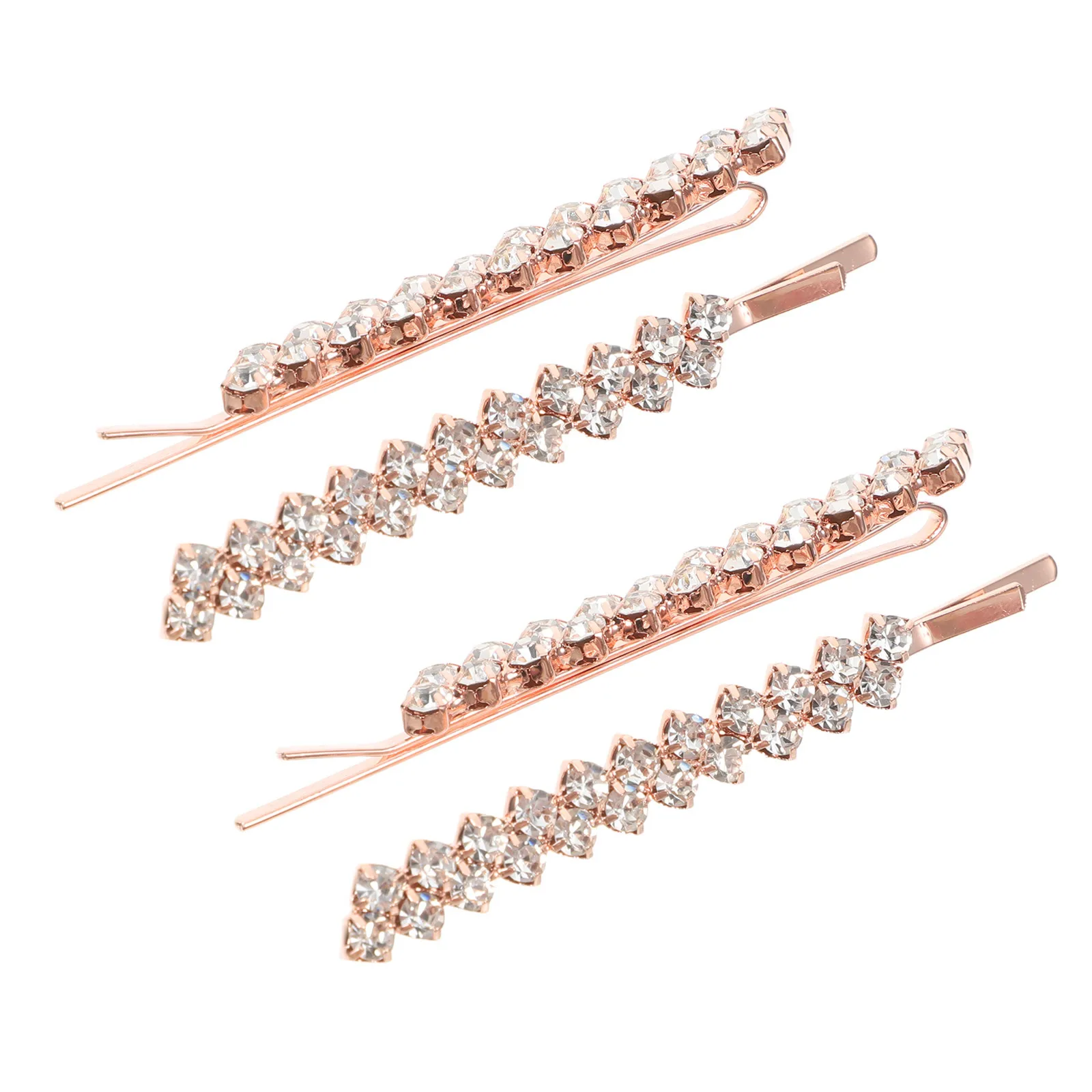 

1 set Rhinestone Hair Clips Alloy Metal Bobby Hairpins For Women Stylish Headwear Wedding Party Dance Accessory Gift
