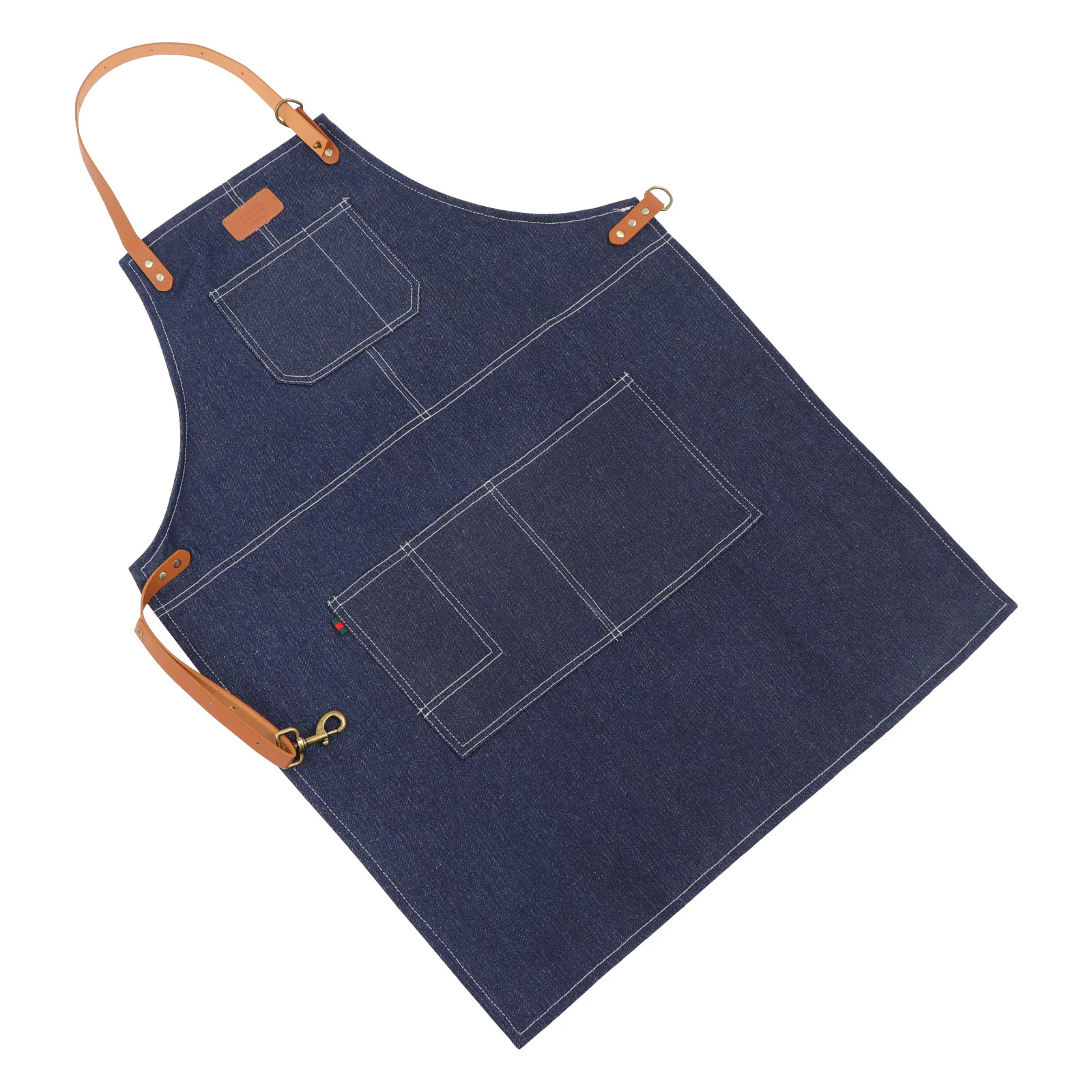 

Denim Art Painting Apron Oil Proof Sleeveless Chef Apron for Kitchen Cooking Gardening Baking Working Household Use