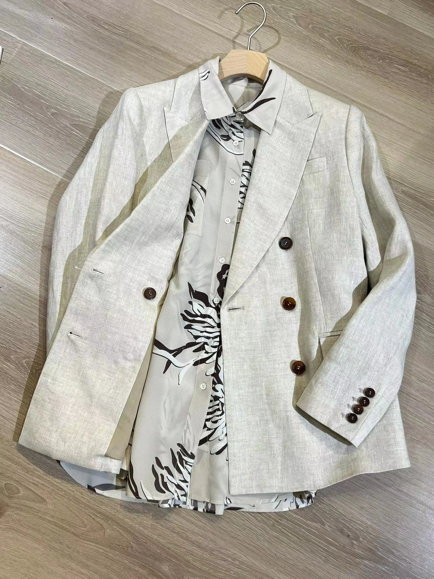 Silk Casual Style Printed Shirt, 100% Silk