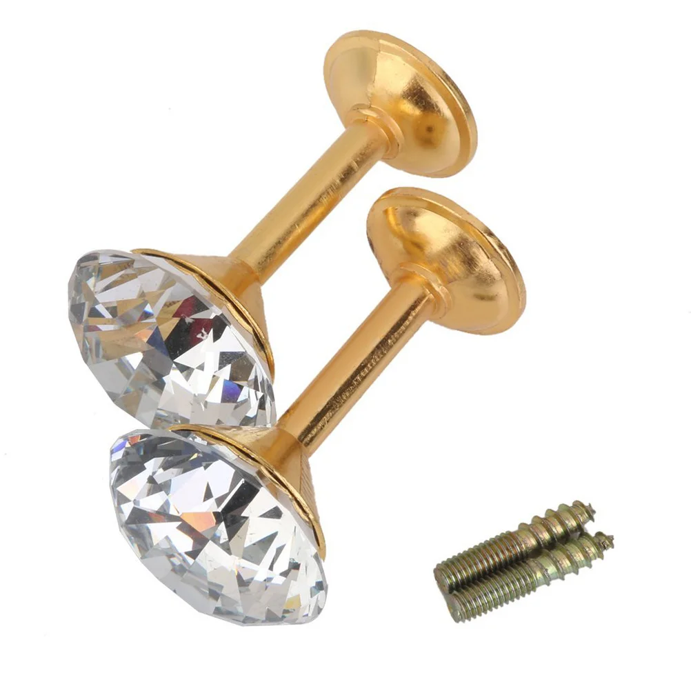 2pcs Curtain Hooks Gold Zinc Alloy Shiny Faux Diamond Drapery Tiebacks For Living Room Bedroom Door Wall Tassel Hook Window