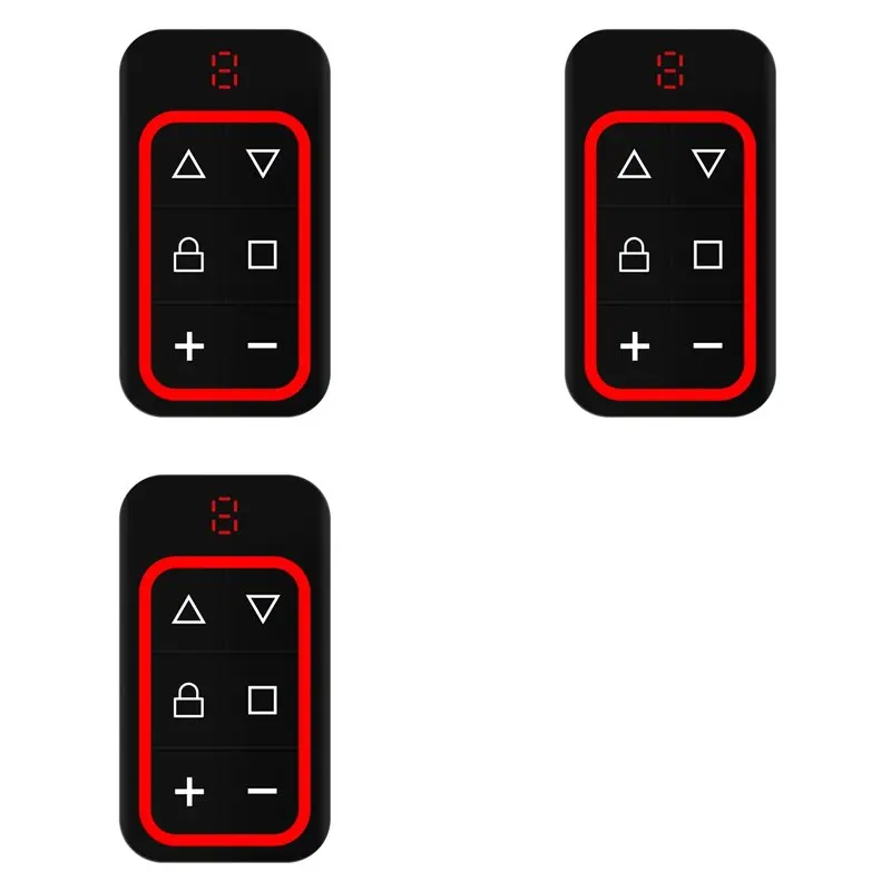 

FULL-3X 8-канальный многочастотный пульт дистанционного управления для гаражных ворот 270-868 МГц RF-пульт дистанционного управления для копирования автоматически определение частоты красный