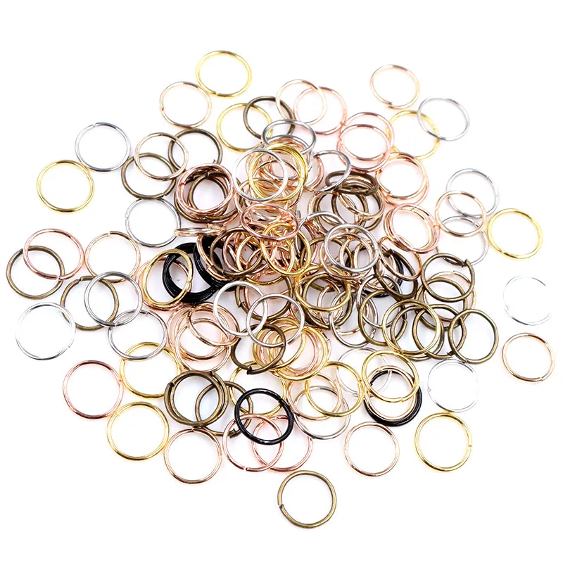 200 teile/los 3/4/5/6/7/8/10/12mm Metall DIY Schmuck Funde öffnen einzelne Schleifen Springringe & Split Ring für die Schmuck herstellung