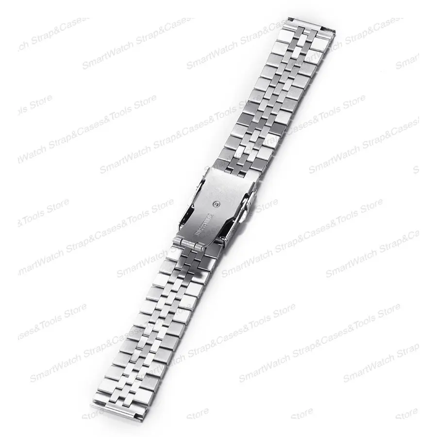 Solid Stainless Steel for Jubilee Strap for Seiko SKX007 SKX009 Metal Silver Bracelet 18 19 20 21 22 23 24mm Universal Watchband