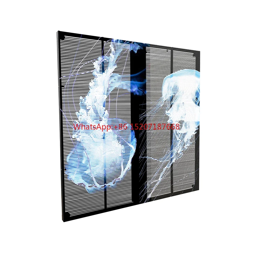 

Clear HD P3.91-7.81 Transparent LED Screen for Car Showroom 4S Shops Glass Window Mall LED Advertising Transparent Display