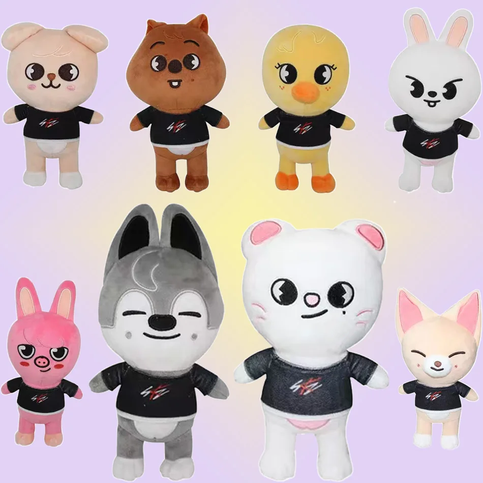 Juguete de peluche Kawaii de 25cm, muñeco de peluche de dibujos animados, serie superior negra, juguetes de compañía Kawaii, decoración de habitación, regalo para niños