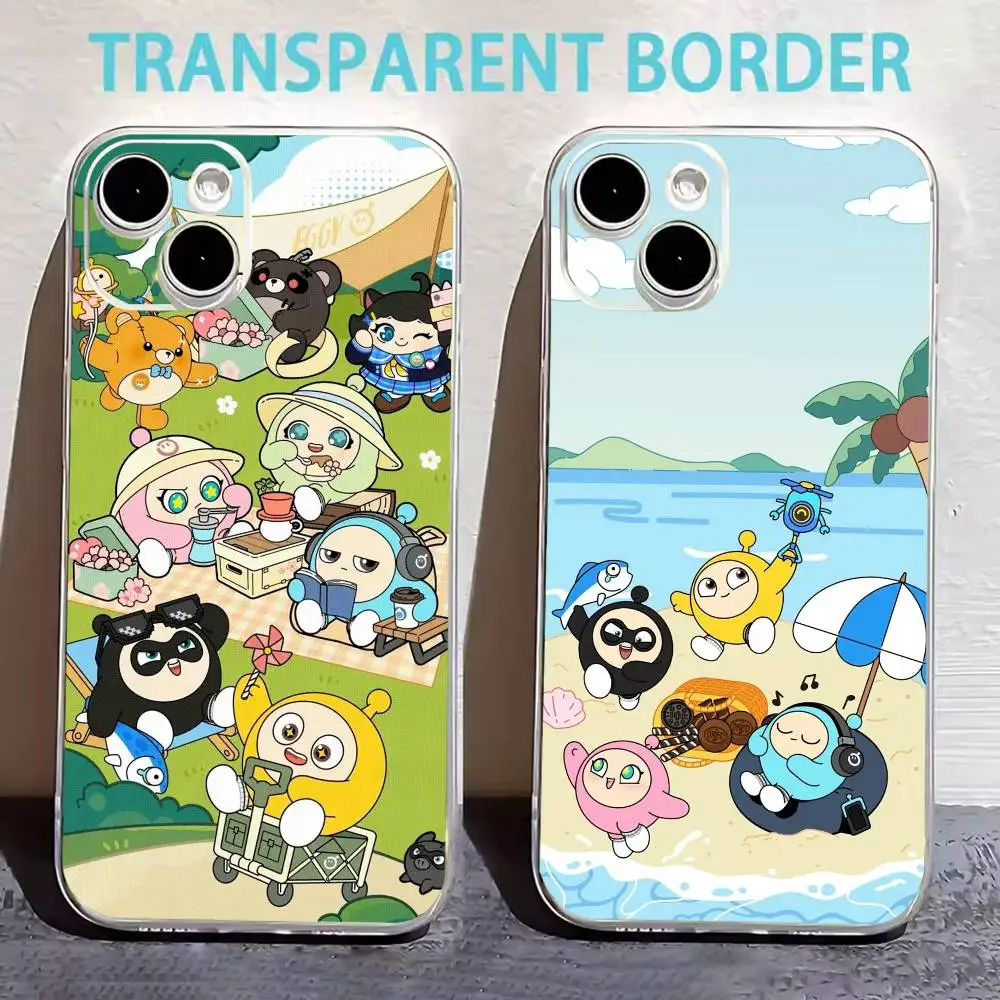 

Cute E-Eggy P-Party-EP Phone Case For iPhone17,16,15,14,13,12,11 Plus,Pro Max Soft Transparent Cover