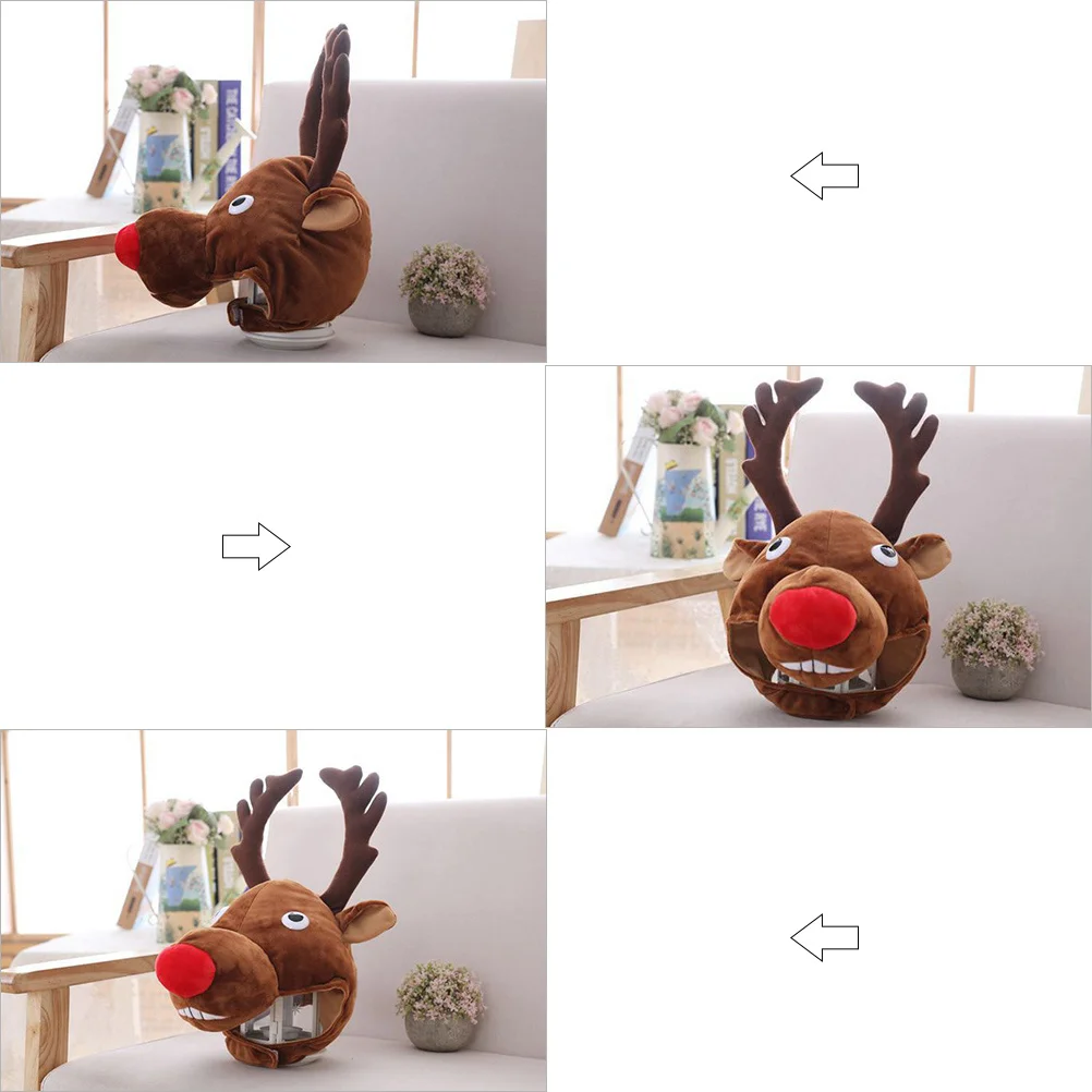 

1 pc Shape Christmas Headgear Warm Cartoon Party Hat Party Costume Accessory For Winter Festival Gift Costume Accessory