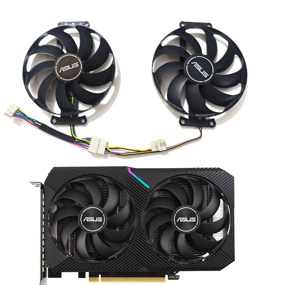 Новый вентилятор для мини-графического процессора ASUS RTX 2060 MINI, RTX 2070 MINI, RTX 2060 MINI, ASUS GTX 1660S, охлаждающий вентилятор для мини видеокарты, 87 мм, 6 контактов