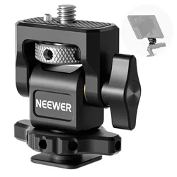 NEEWER Camera Clamp Adjustable Monitor Mount with Cold Shoe Anti Twist 1/4