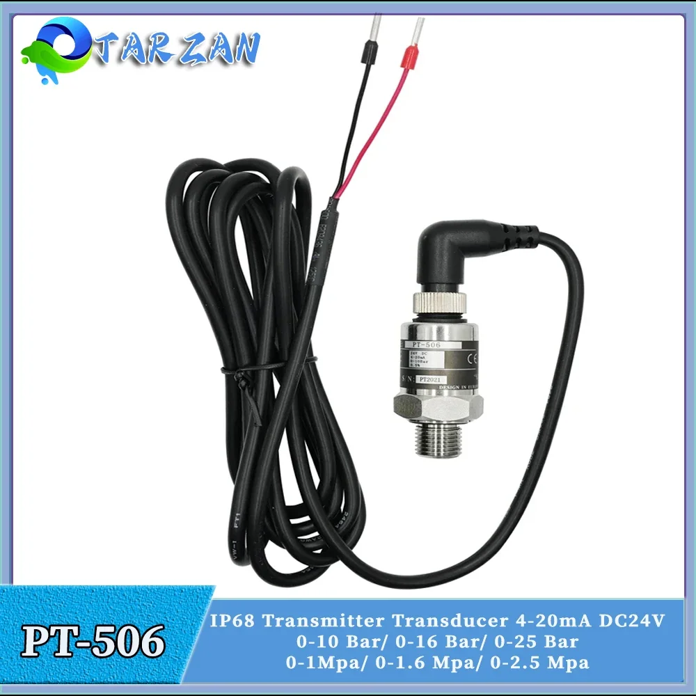 IP68 Pressure Transducer Transmitter 0-16Bar/0-10Bar/0-25Bar 1/1.6/2.5Mpa 24V DC Sensor For Variable Frequency Pump Water Pump