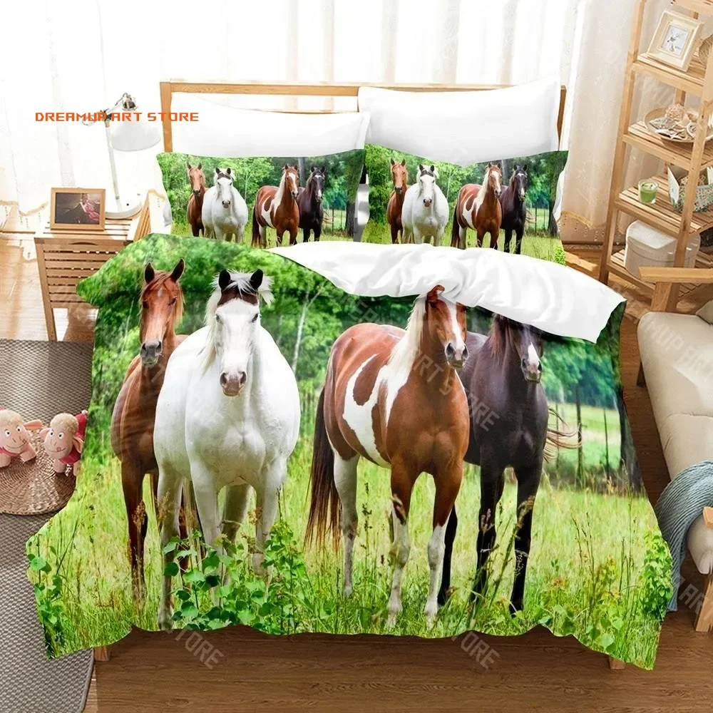 2026 3D Print Animal Horse Bedding Set Single Twin Full Queen King Size Bed Set Teenager Bedroom Duvetcover Sets