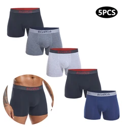5pcs 2025 Men's Underpants Cotton Men Panties Gift Underwear Male Brand Boxer Shorts For Homme Luxury Set Sexy Trunks Slip Kit