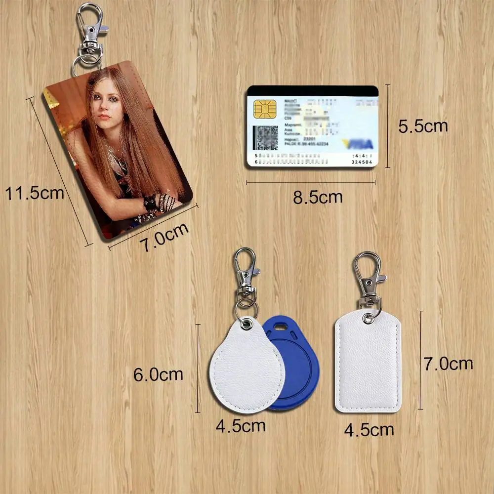 Sk8er Boi avril lavigne Cartoon Singer Anime Card Keychain Fashion Pendant Bag ID Door Card Holder Bus Card Cute Adult