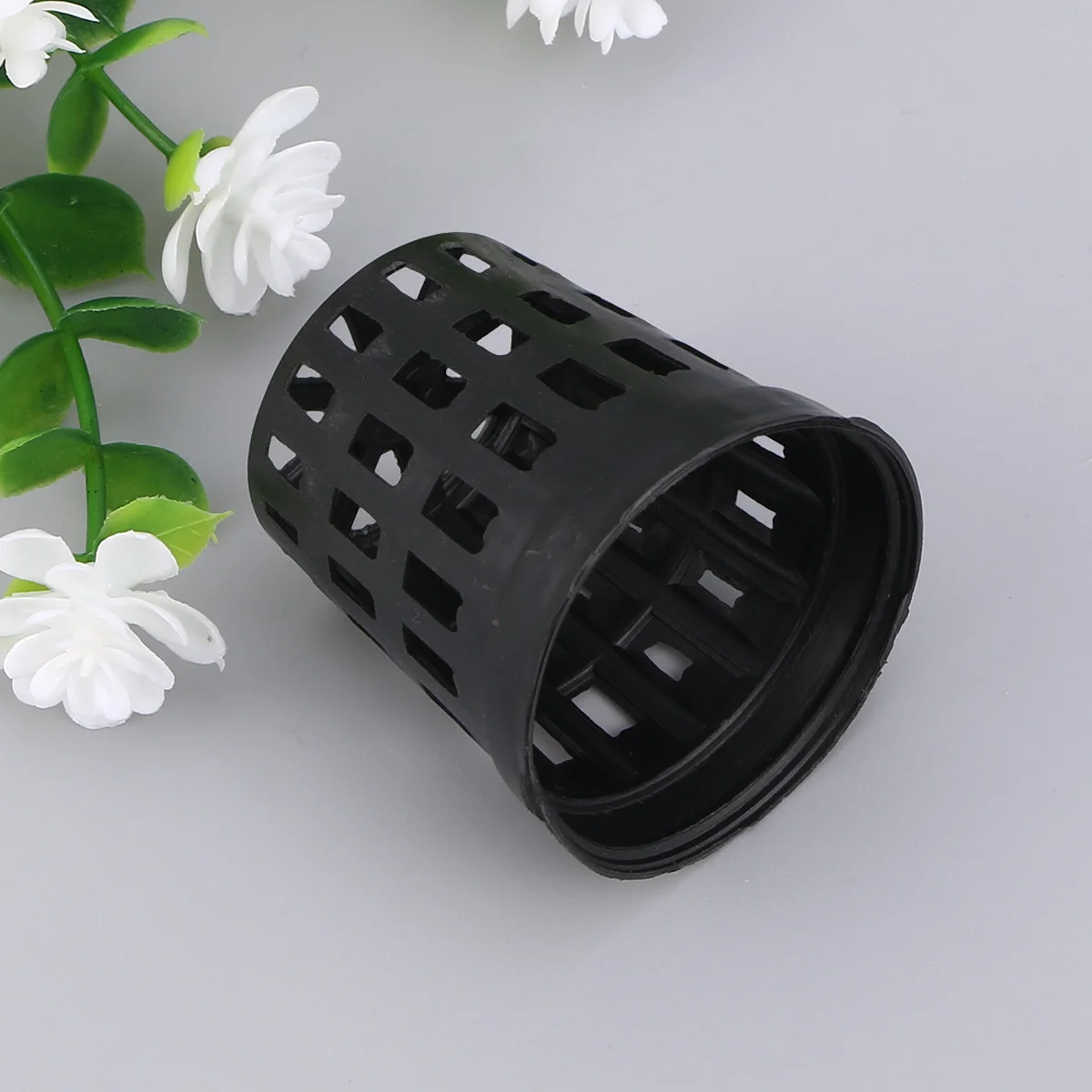 

Small Garbage Can with Lid Water Grass Basket Cultivate Pot Plant Planting Pack Black