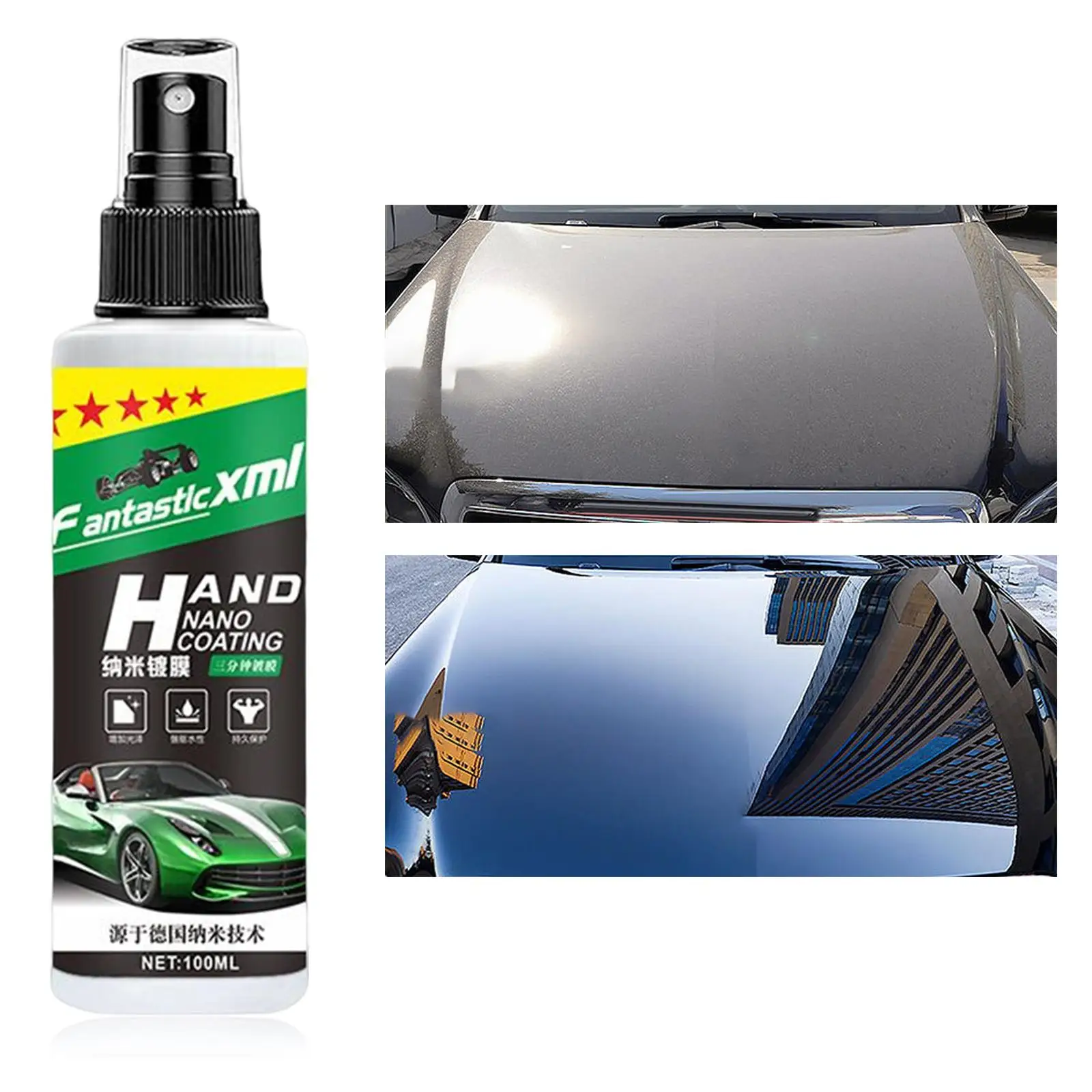 Ceramic Nano Spray Coating Hydrophobic Paint Polish Agent Quick Effect Glass Shine Protection for Car Scratch Repair