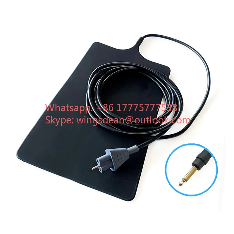 Reusable Electrosurgical Grounding Pads /patient Plate/esu Plate Silicone Negative Electrode Plate Connecting Wire