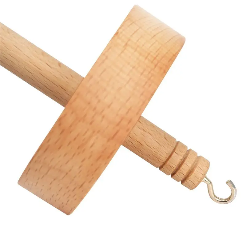 EYFL-Drop Spindle Top Whorl Yarn Spinner For Crocheting Spin Spinning Wheel For Yarn Making Hand Carved Wooden Spindle Tool Dura view 5