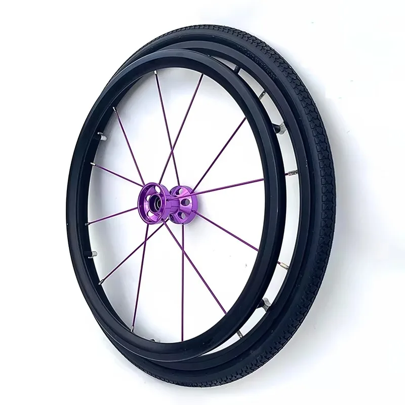 Factory Wholesale 241 3/8 Inch Aluminum High Speed Inflatable Rear Wheel Custom Color Sports Wheelchair Mobility Spare Parts