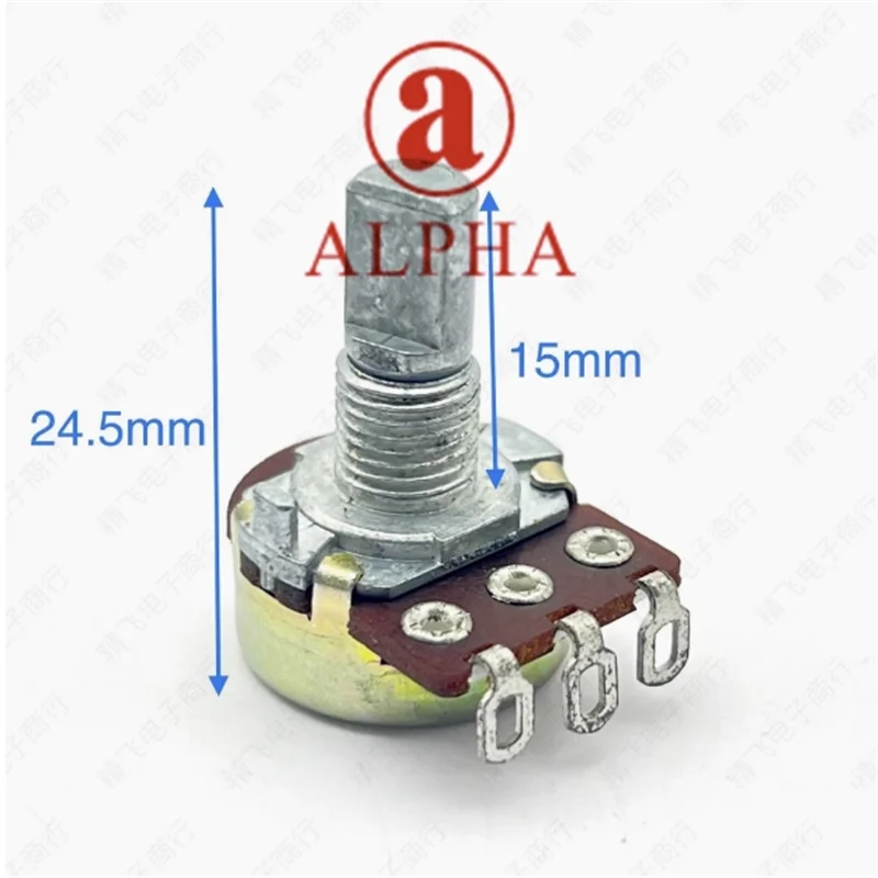 1 piece Taiwan ALPHA RK16 single potentiometer B50K axis length 15MM