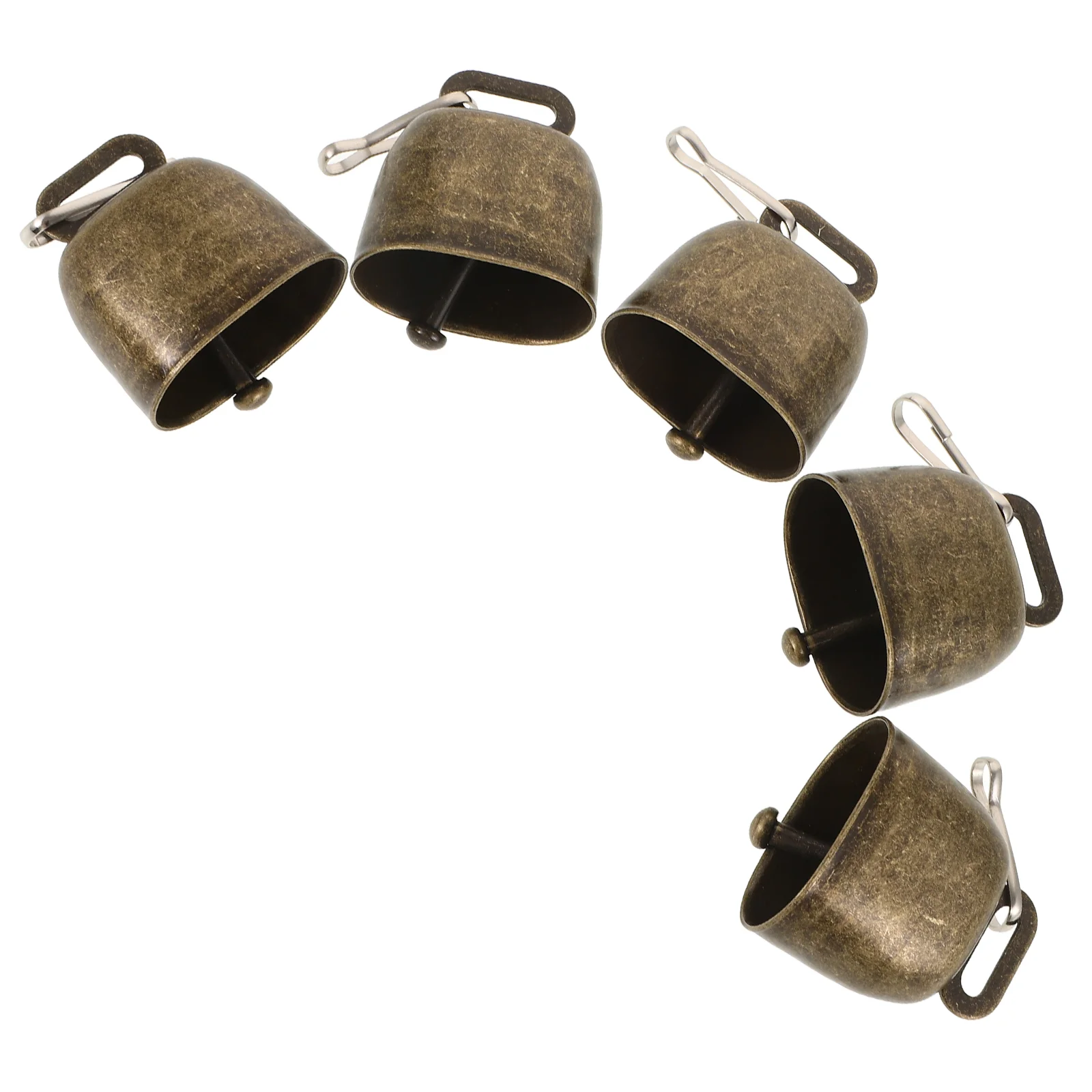 

5 Pcs Cow Bell Sheep Bells Small Cowbell Brass Hanging Ornament Iron Dog Collar