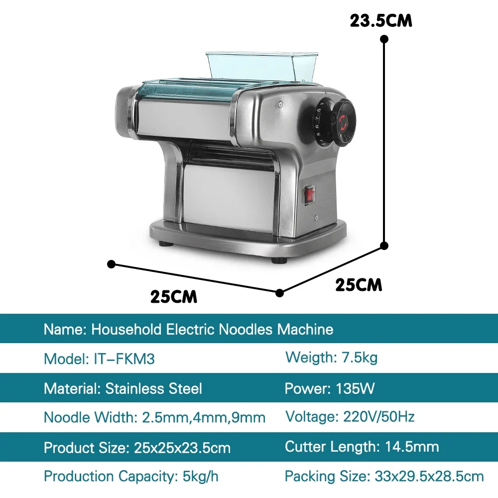 Elektryczna maszyna do makaronu makaron maszynka do makaronu handlowa maszyna do makaronu ze stali nierdzewnej