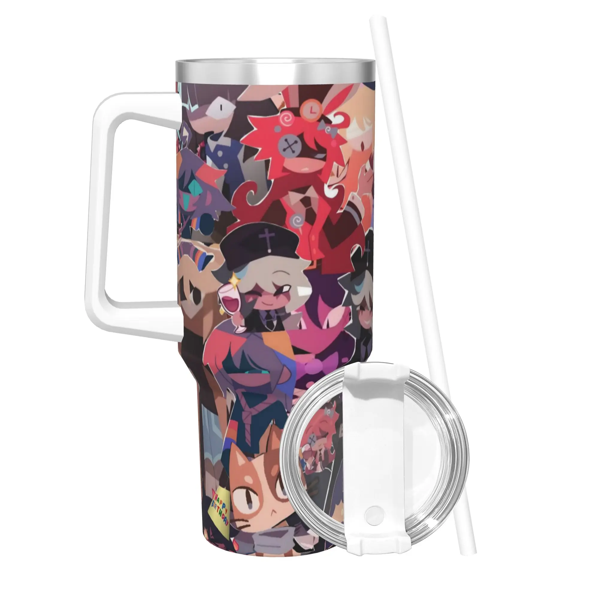 FPE Fundamental Paper Education Tumbler 40oz Stainless Steel Double Wall Vacuum Insulated  Cup With Straw