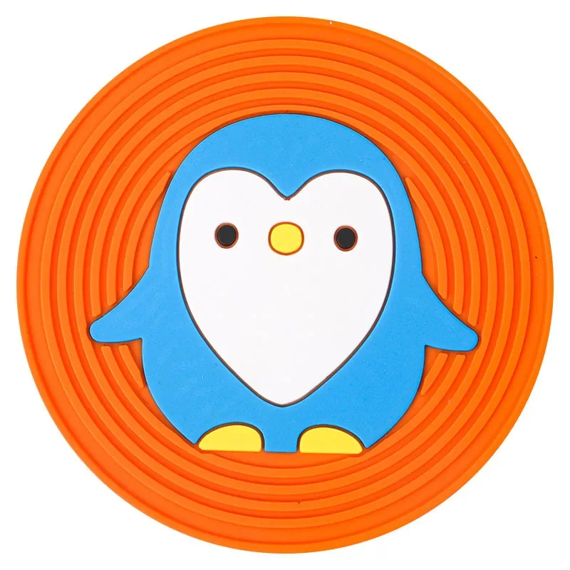 Household Non - slip Insulation Silicone Tea Coaster, Bowl Mat, Heat Resistant, Cute Creative Cartoon Animal Table Mat