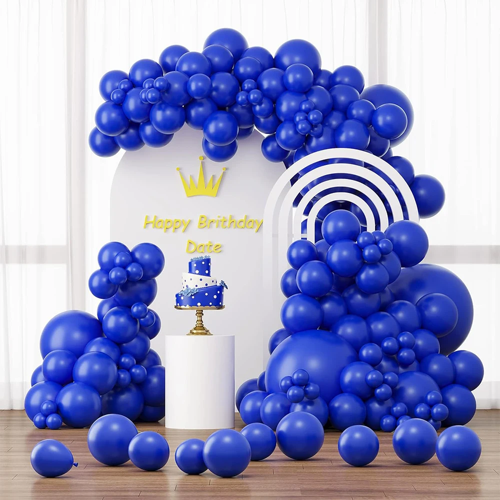 Royal Blue Balloon Garland Kit Boy Birthday Party Ballon Arch Baby Shower Graduation Baseball Nautical Decoration Wedding Globos