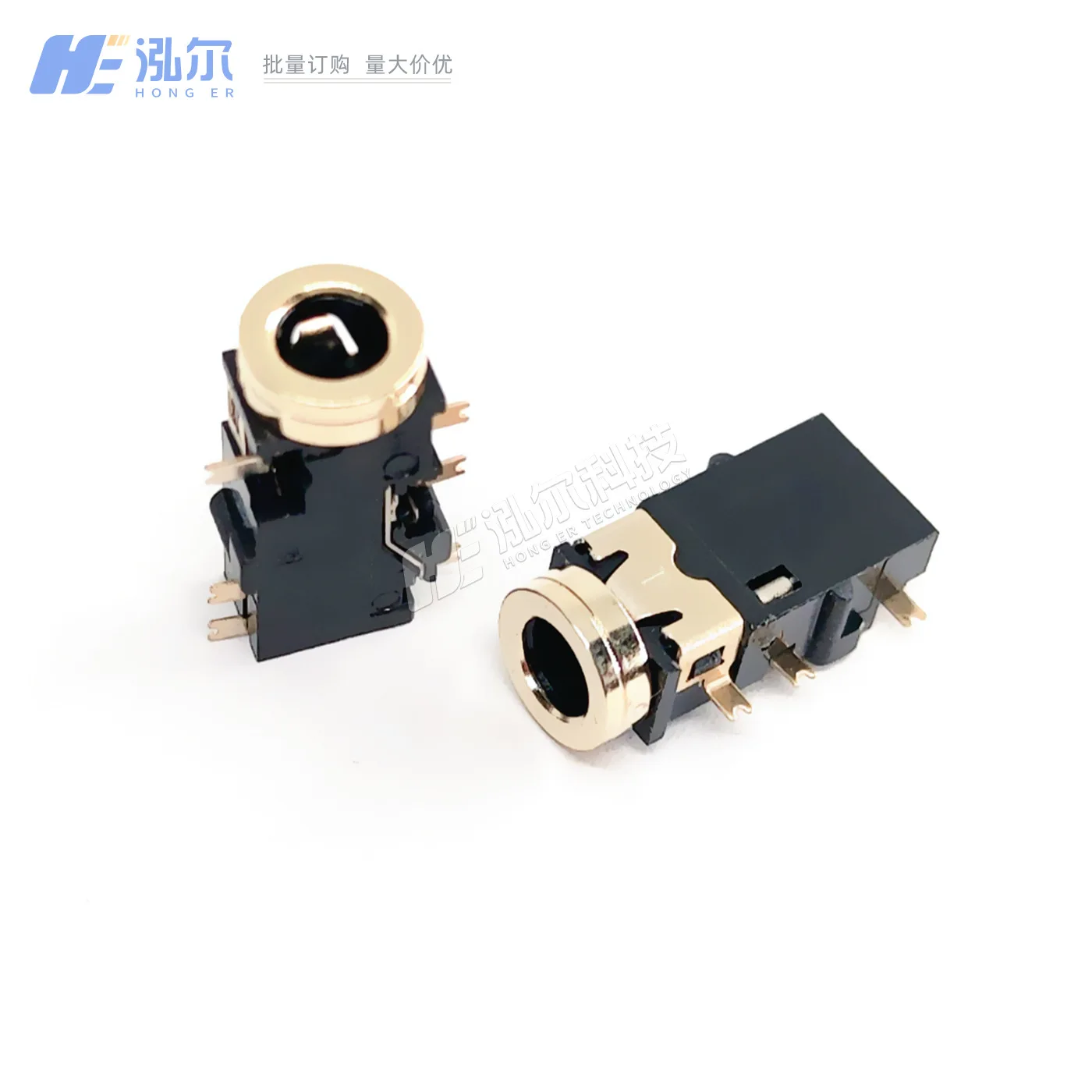 Fro change earphone socket 3.5 earphone seat, sinking plate 1.4 gold-plated copper sleeve 6pin full sticker, audio female seat