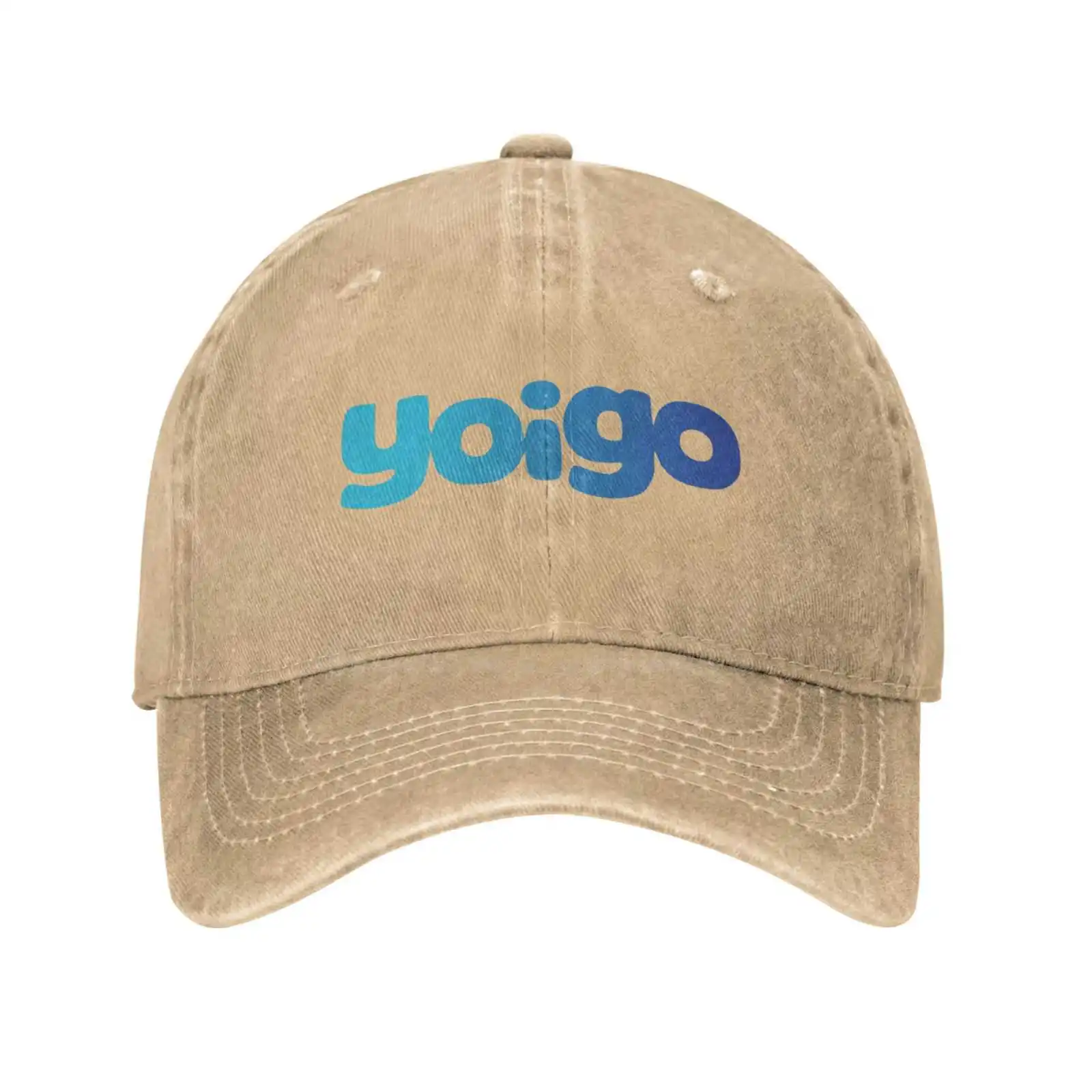 Yoigo Logo Moda qualidade Denim cap Chapéu malha Baseball cap