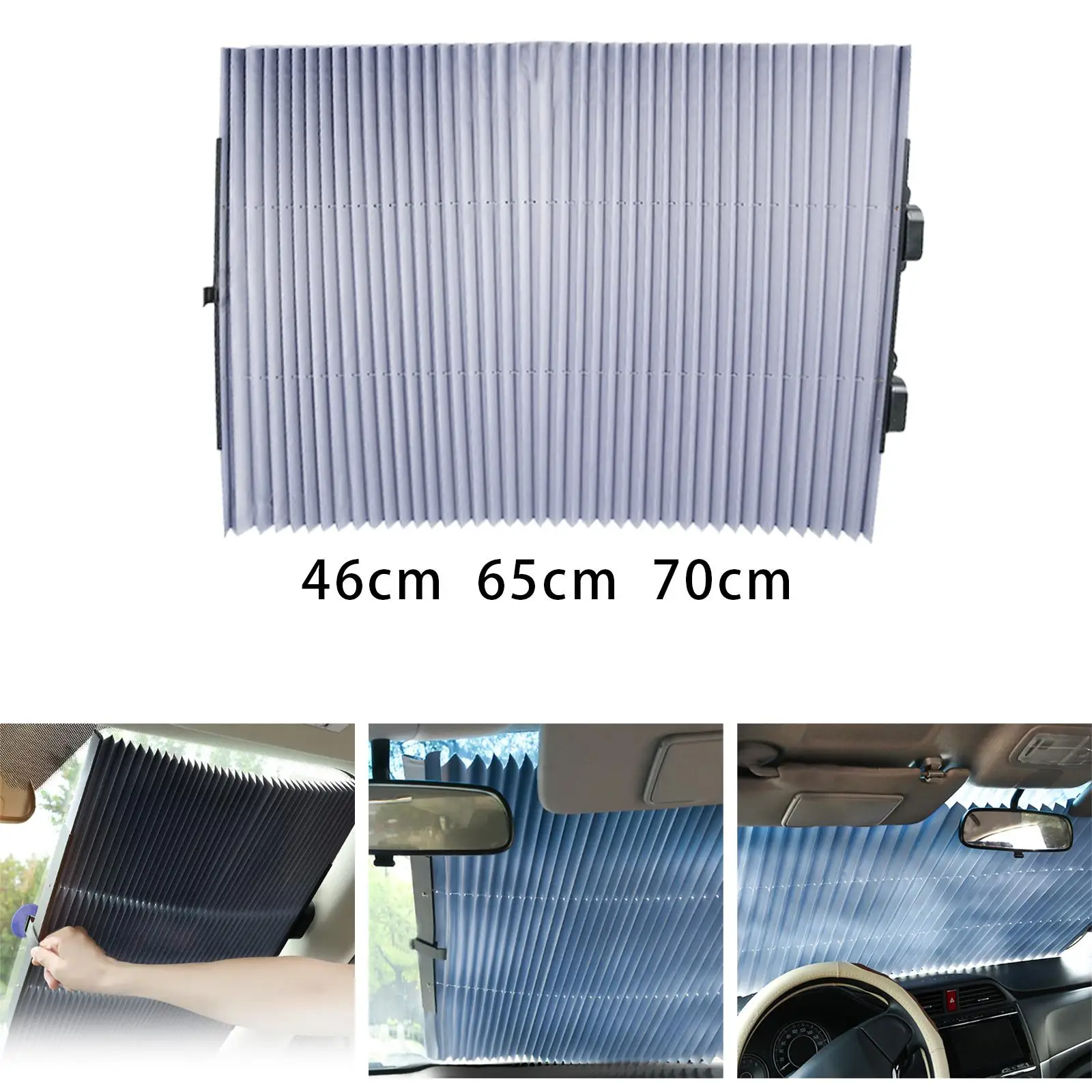 Retractable Windshield Sun Shade Universal Anti- Sunshade Mesh Car