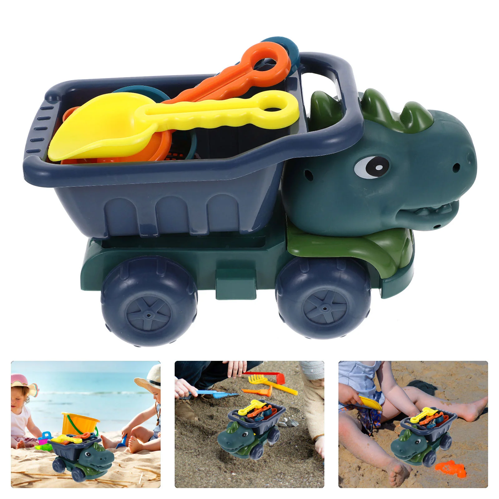 

Sand Castle Building Kit Truck Toy Dinosaur ATV Beach Trucks Child Shovels for Kids