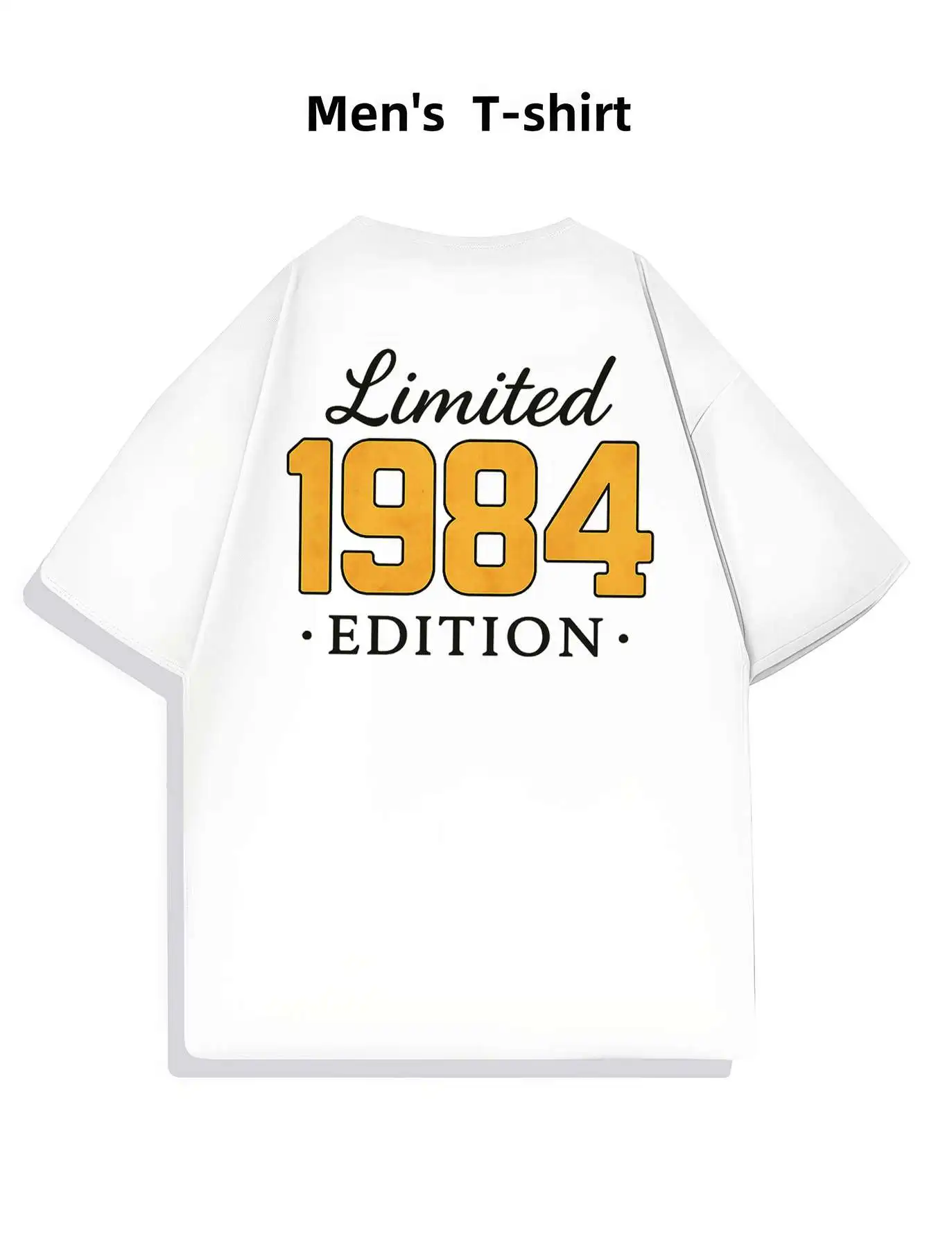 طبعة محدودة 1984 تي شيرت رجالي مطبوع على الوجهين عصري كاجوال برقبة دائرية 220gsm من القطن الخالص #3