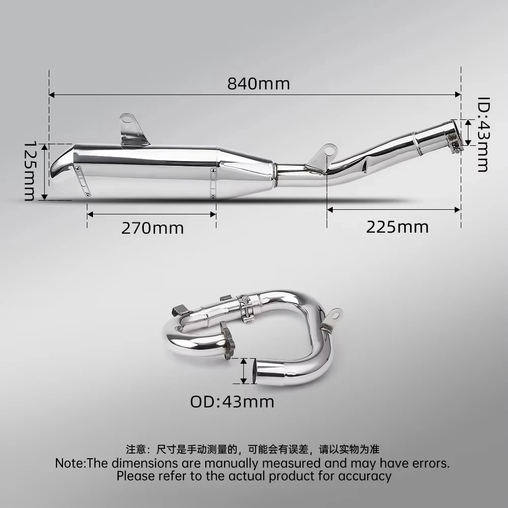 Full Exhaust System for YZ250F YZF250 WR250F XXF 250 Motorcycle Exhaust Muffler Escape Pipe 2019-2024