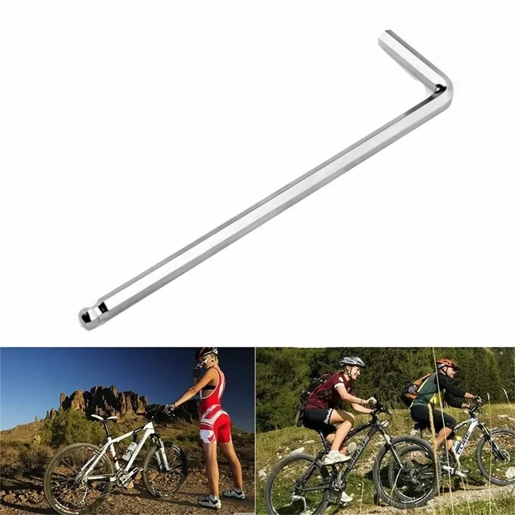 1pcs Silver Steel  Ball Point Head Inner Hex Keys Bicycle Long Hex Key Wrench Car Bikes Practical Replacement Accessories