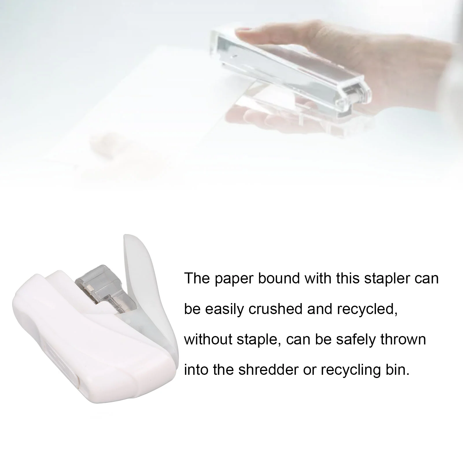 Small Stapleless Stapler Stapleless Stapler 4 Sheets Capacity Compact Portable No Staple Stapler for Office School Home Stapler