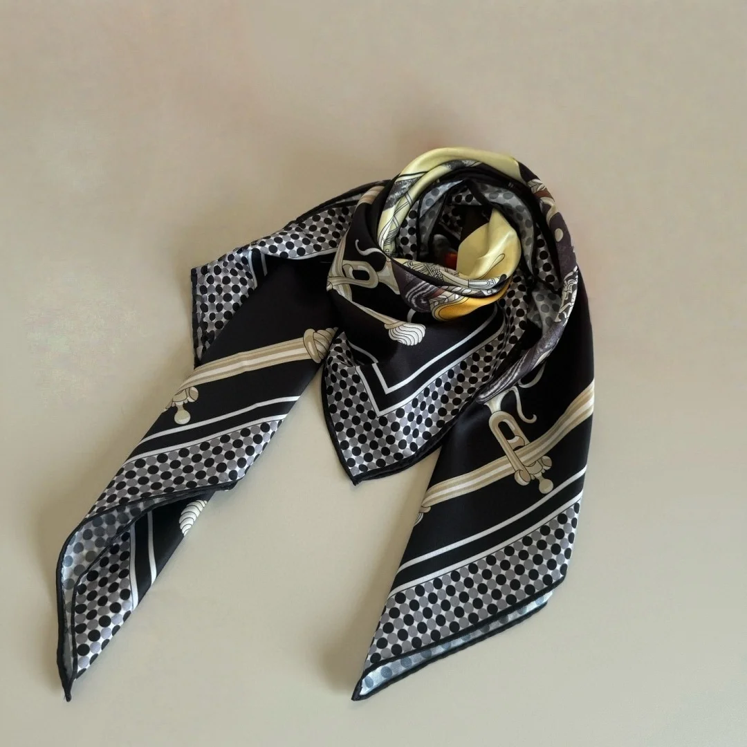 

Premium Silk Shawl Fashionable and Dreamy Themed Print Women's Scarf Versatile Square Scarf/headscarf Travel Clothing Accessory