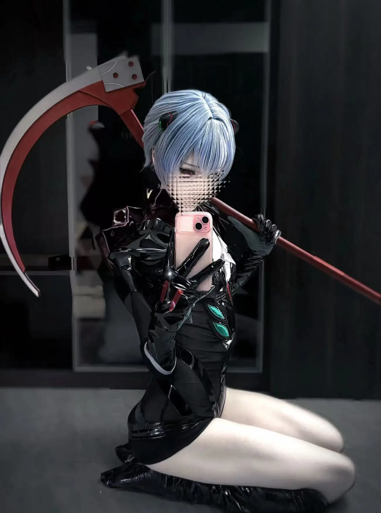 

Ayanami Rei Cos Sickle Weapons Anime New Eva Cosplay Props PVC Material Sickle Halloween Christmas Party Costume Accessories