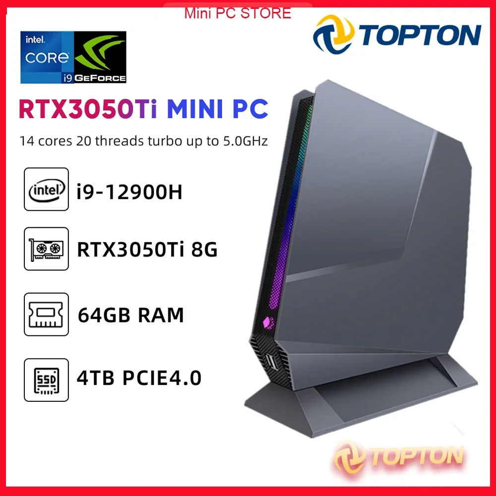 2023 Gaming PC 12th Gen Intel i9 12900H i7 12700H Nvidia RTX 3050 8G Mini PC PCIE4.0 2xDDR4 Windows 11 Desktop Computer WiFi6