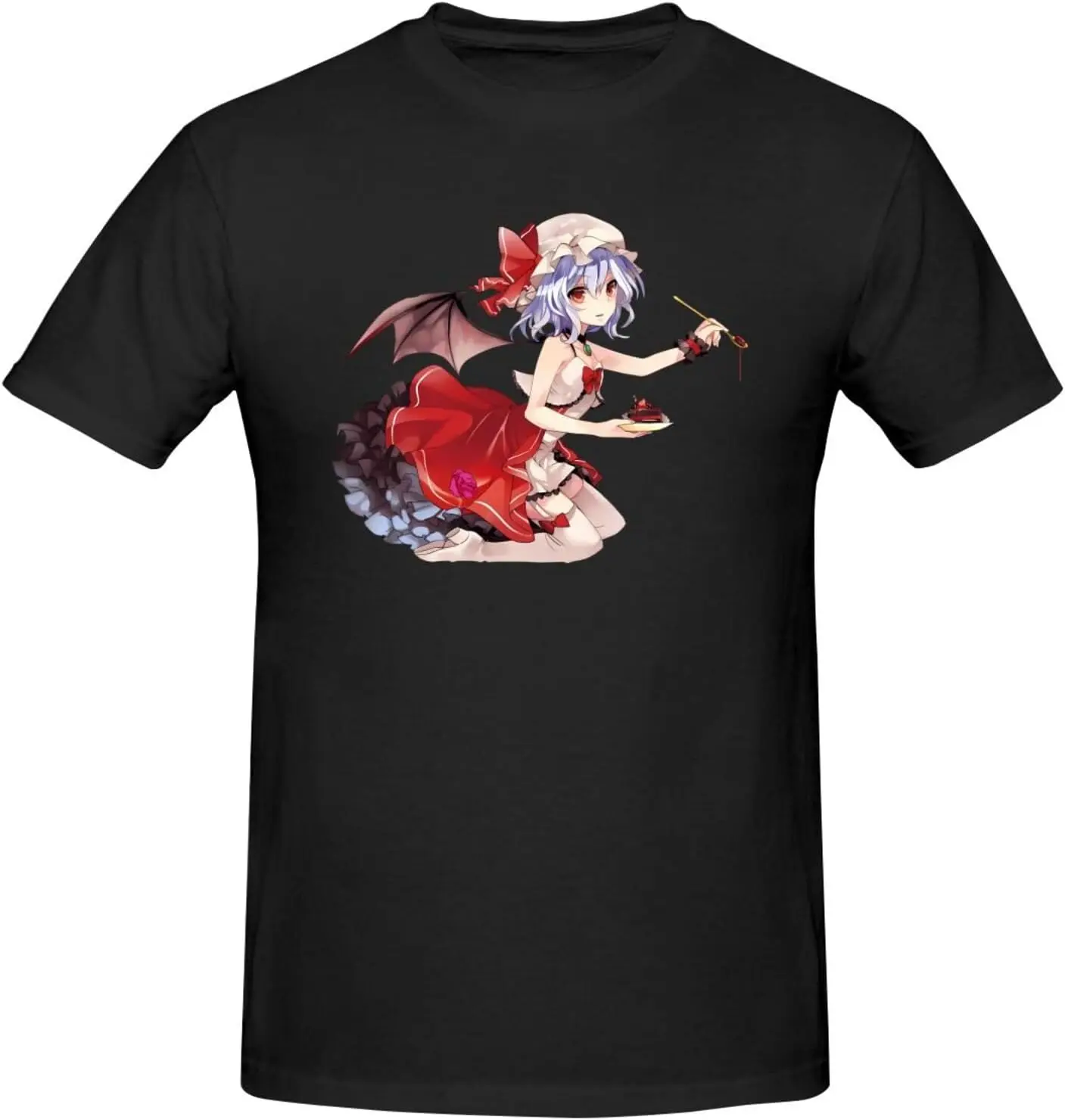

Touhou Anime Project Shirt Men's Custom Breathable Cotton Short-Sleeved Tshirt Fashion Crew Neck Tees Tops Black