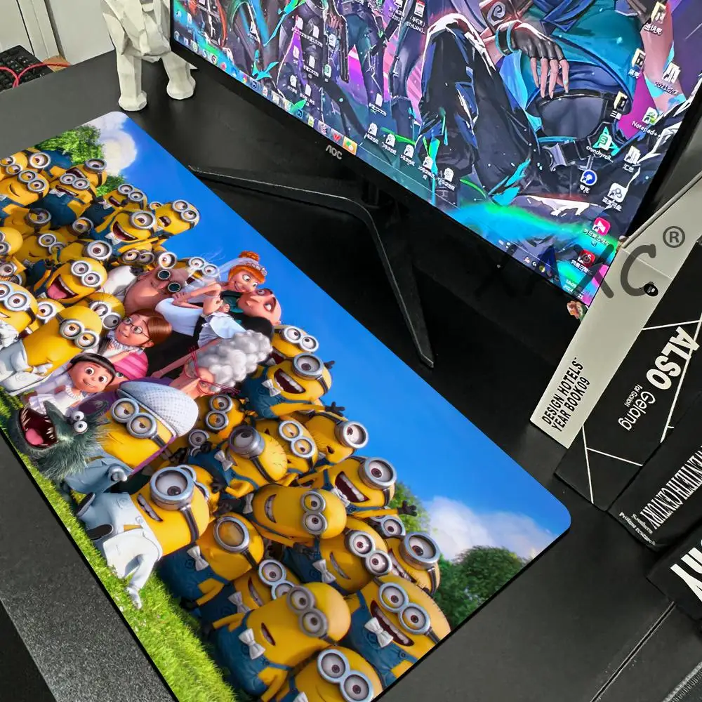 Cartoon Anime M-Minions Mouse Pad Mouse Gamer Gaming Pad Office Accessories for Desk Mat Mousepad Mats Keyboard Mause Carpet Com