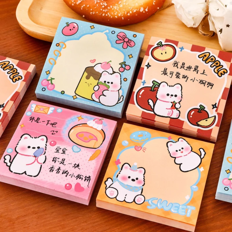 Geschenk West Highland Note Niedlicher Hochwertiger Quadratischer Notizblock Studenten-Schreibwaren Haftnotizen Hochwertige Kawaii Schreibwaren Schulbedarf