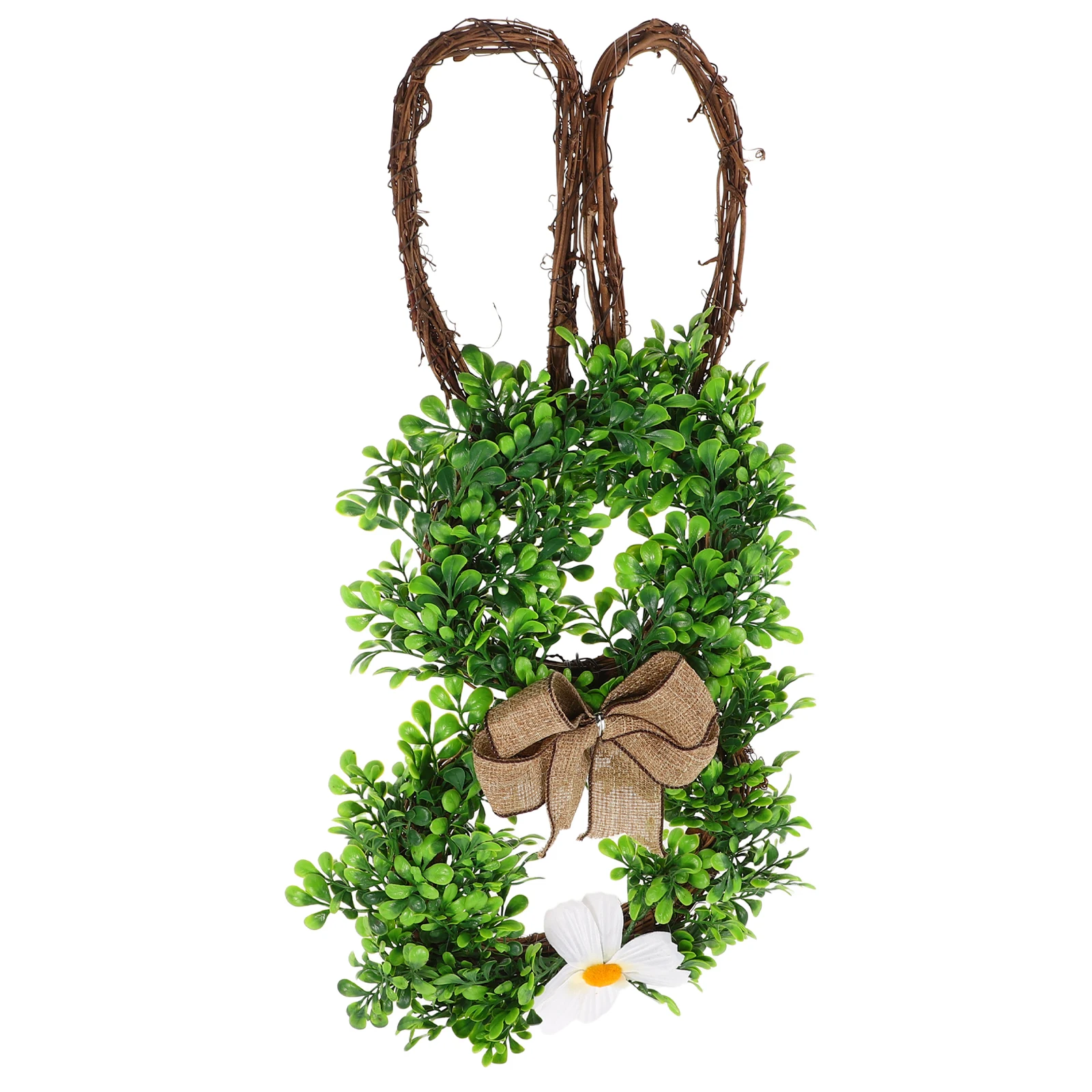 

Easter Bunny Wreath Home Decor Front Door Hanging Spring Artificial Greenery Reliable Photography Setup Festive