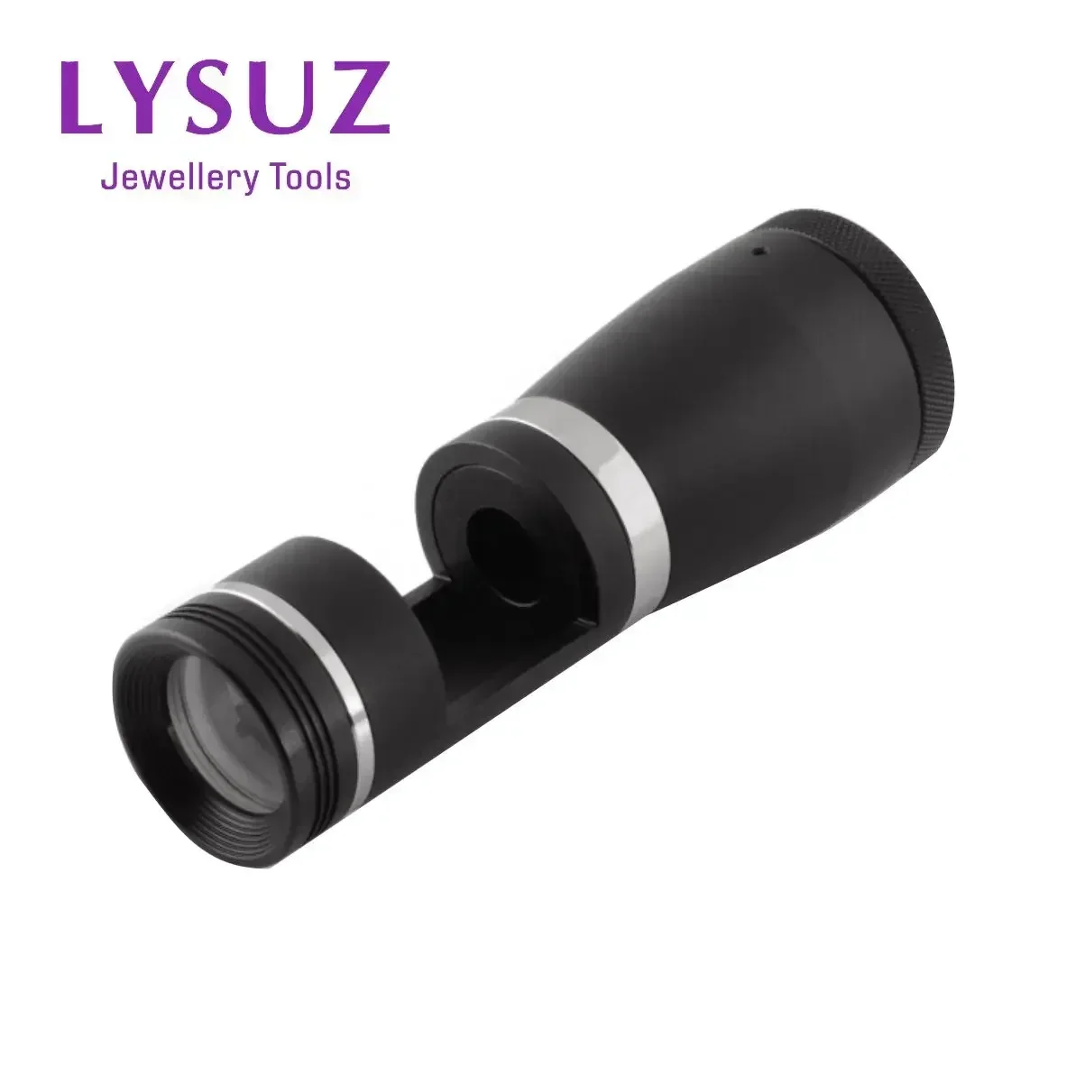 Portable Handheld Gemstone Darkfield 10x Magnification Power Loupe Gem Diamond Gemology Tester with 18mm Diameter Viewing Lens
