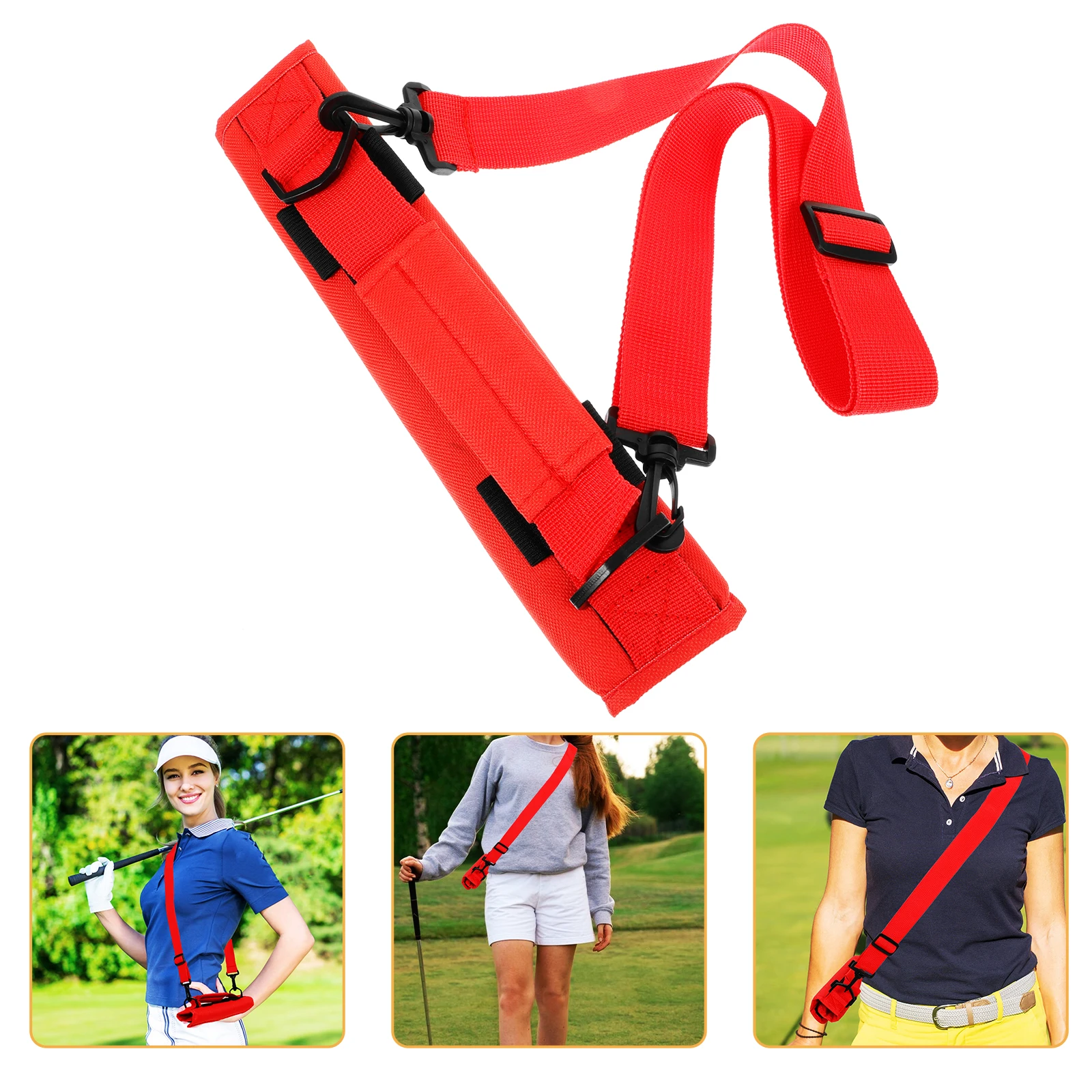 

Golf Club Bag Portable Mini Hand Carry Red Polyester Wear Resistant Durable Strap Practical Golf Matches Store Protect Clubs