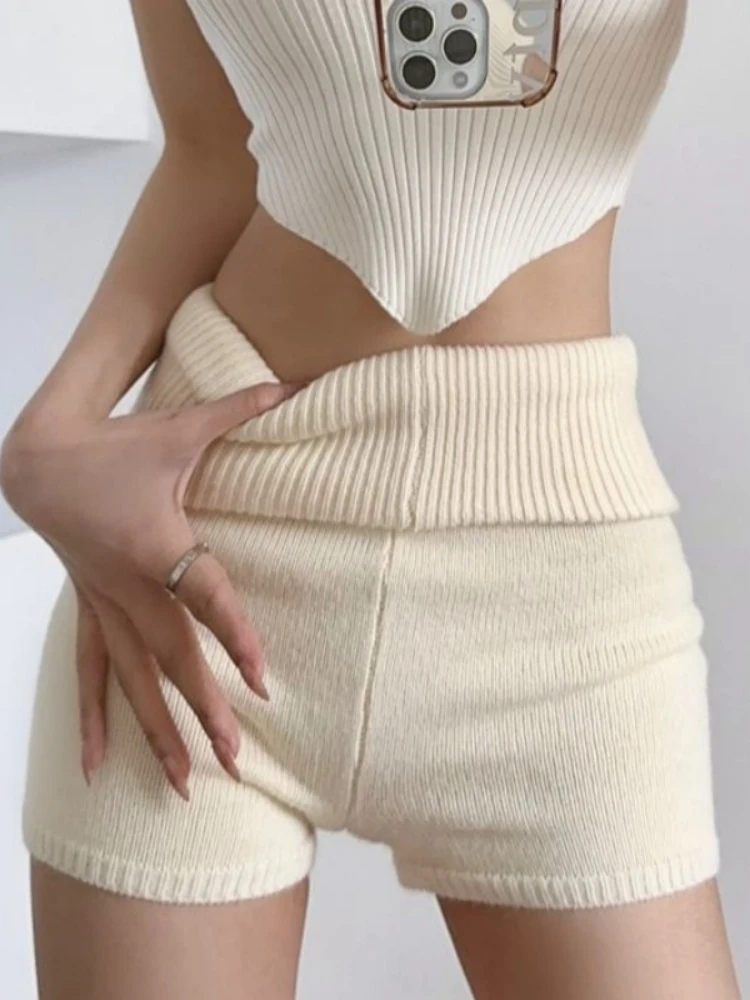 

Summer Pure Desire Low Waist Knitted Short Pants Women's American Hot Girl Home Sleepwear Slimming Elastic Butt Lifting